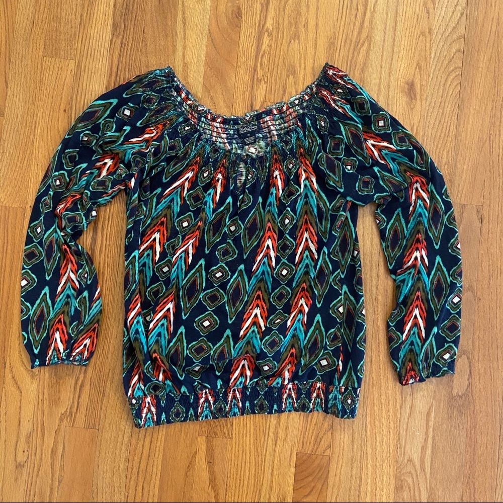 Lucky Brand Tribal Print Top